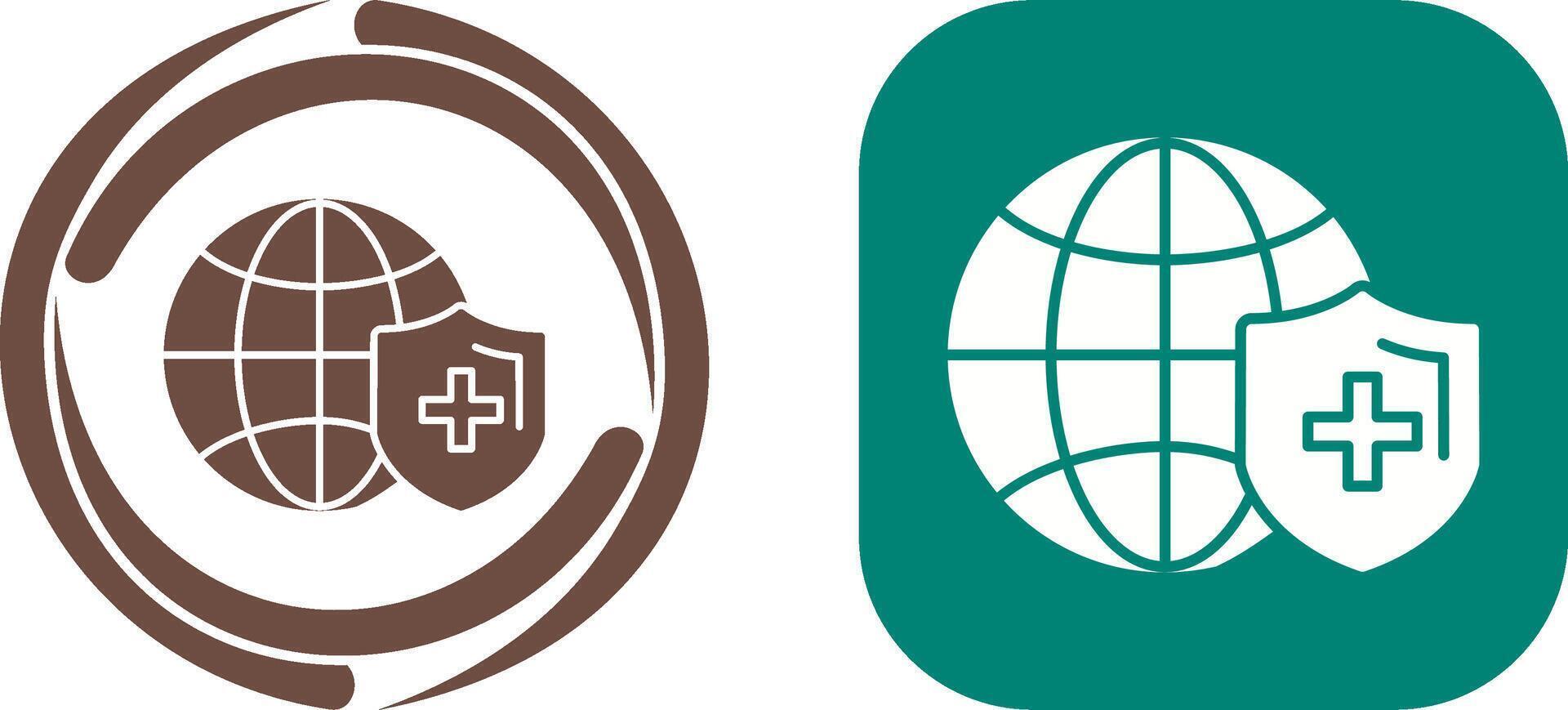 Global Protection Icon Design vector