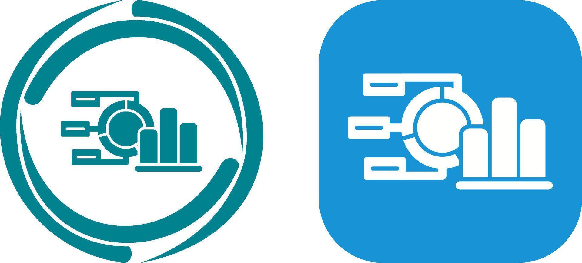 Pie Chart Icon Design vector