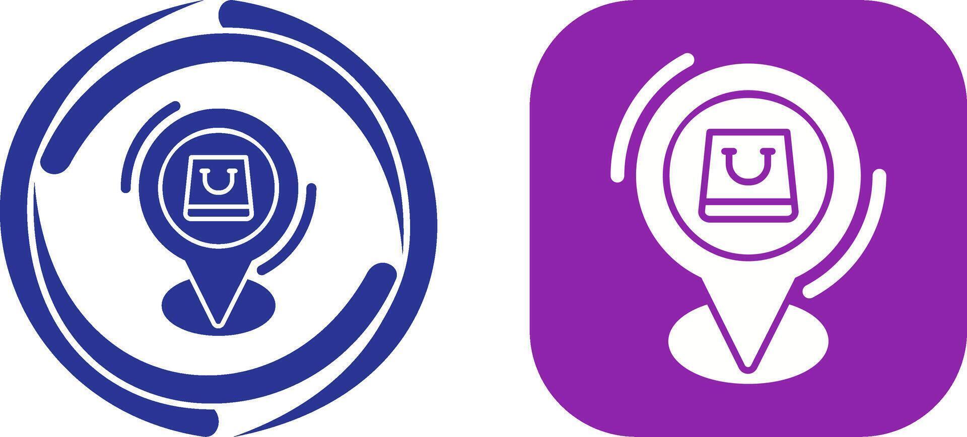 Shop Location Icon Design vector