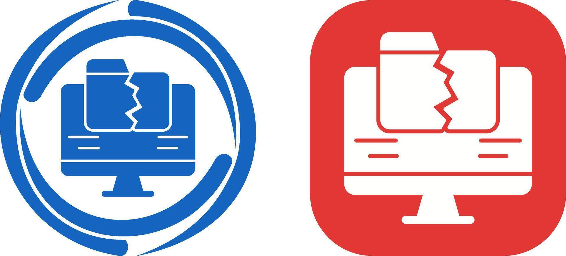 Data Loss Icon Design vector