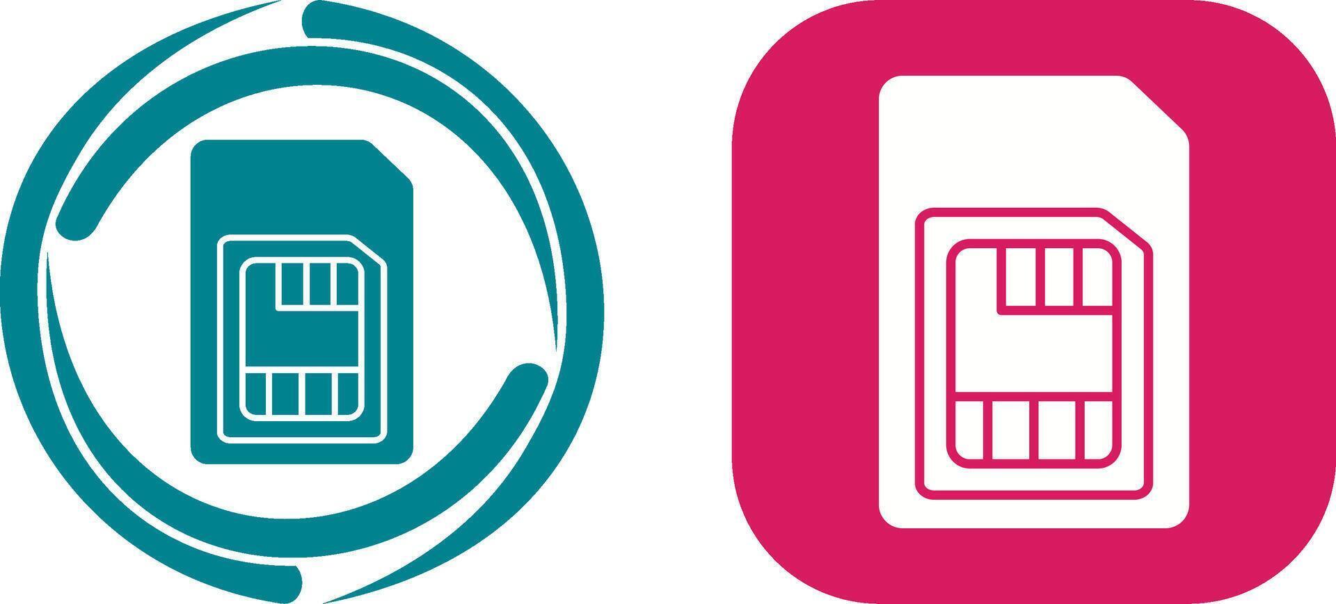 Sim Card Icon Design vector
