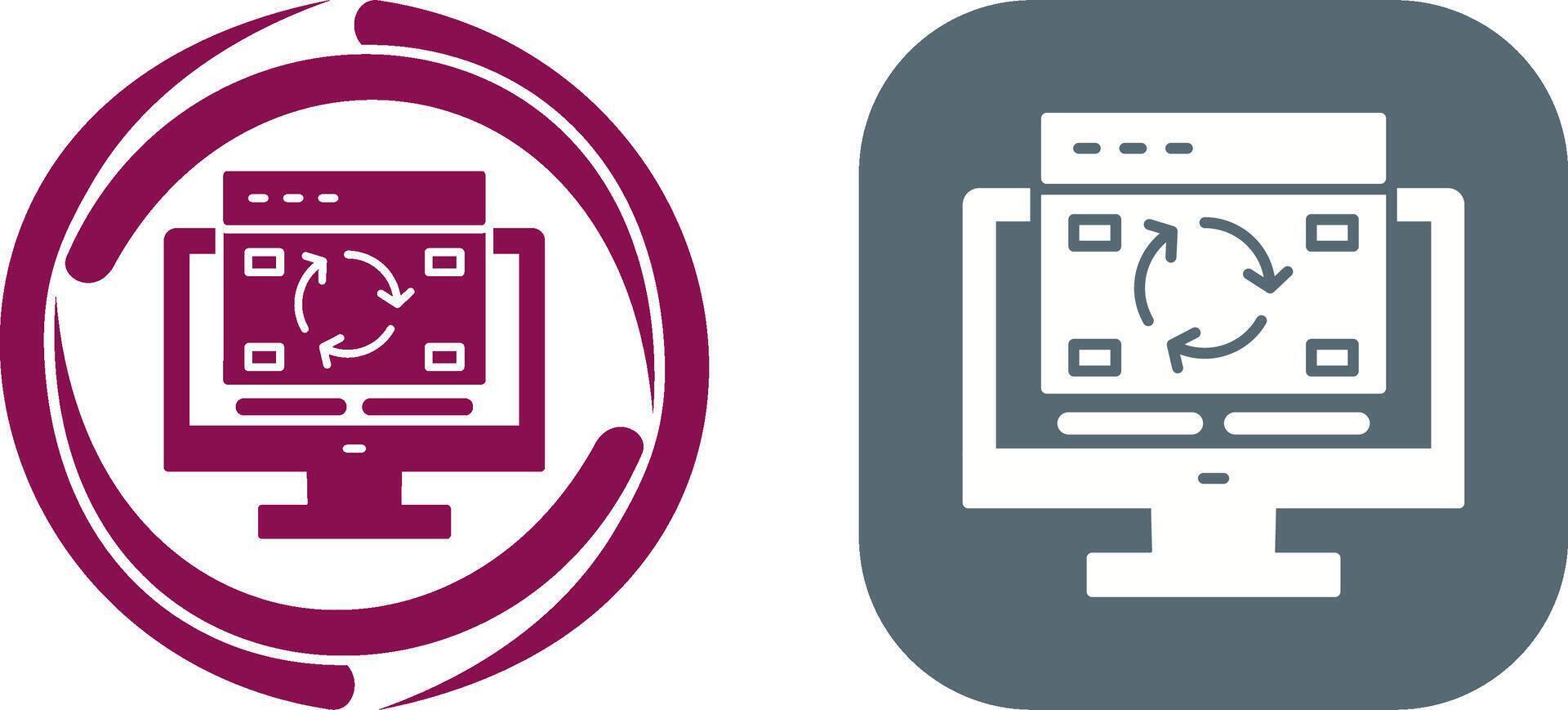 Update Icon Design vector