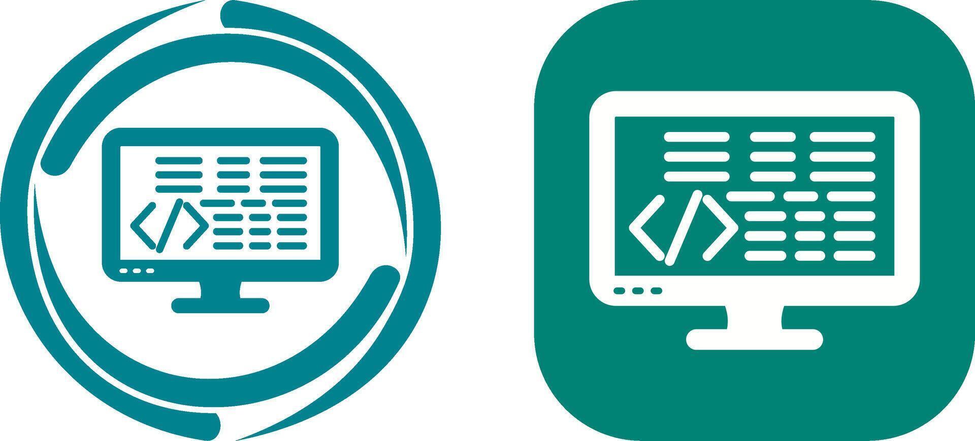 Coding Icon Design vector