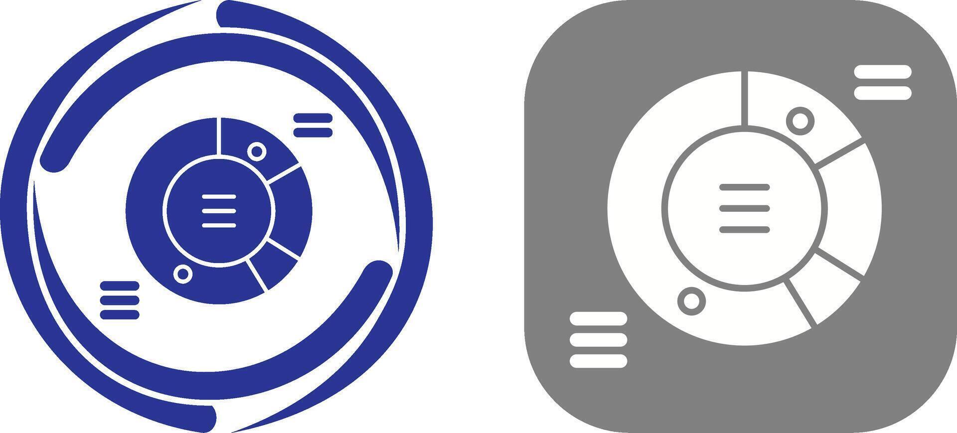 diseño de icono de gráfico circular vector