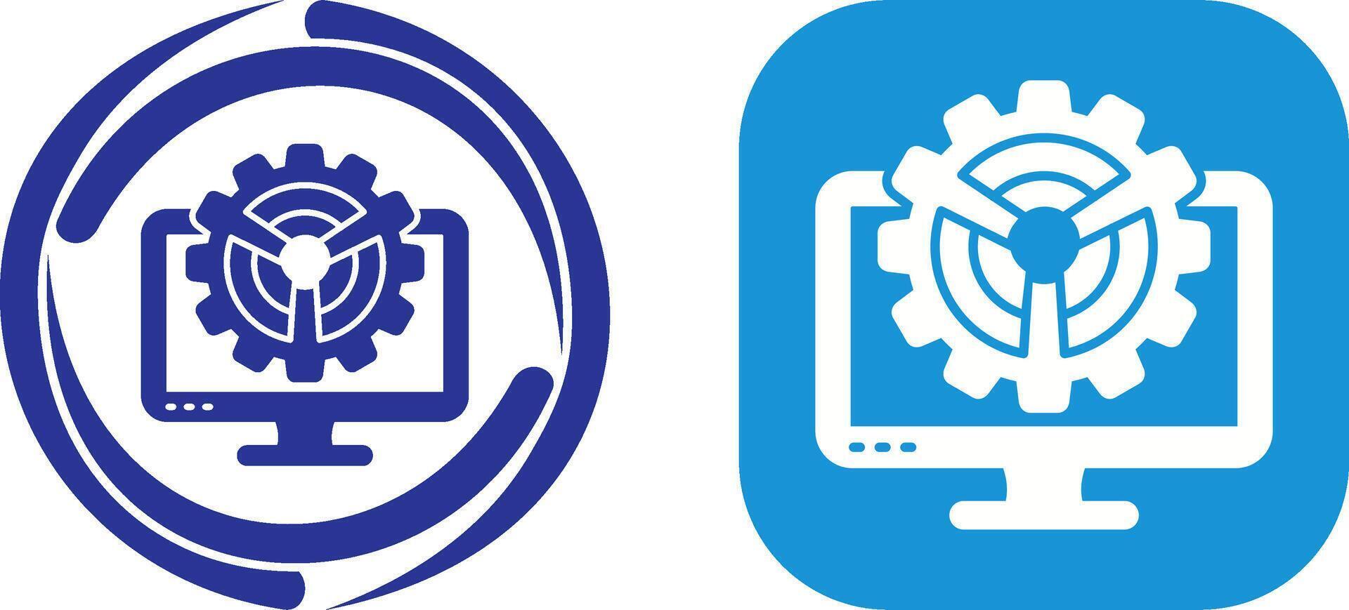 Monitor Icon Design vector