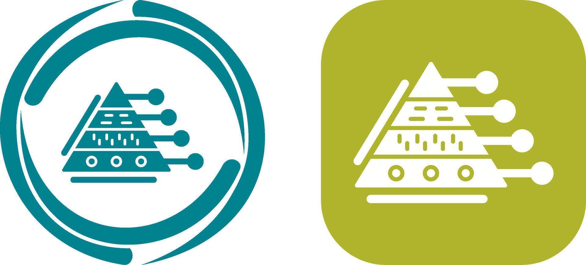 Pyramid Graph Icon Design vector