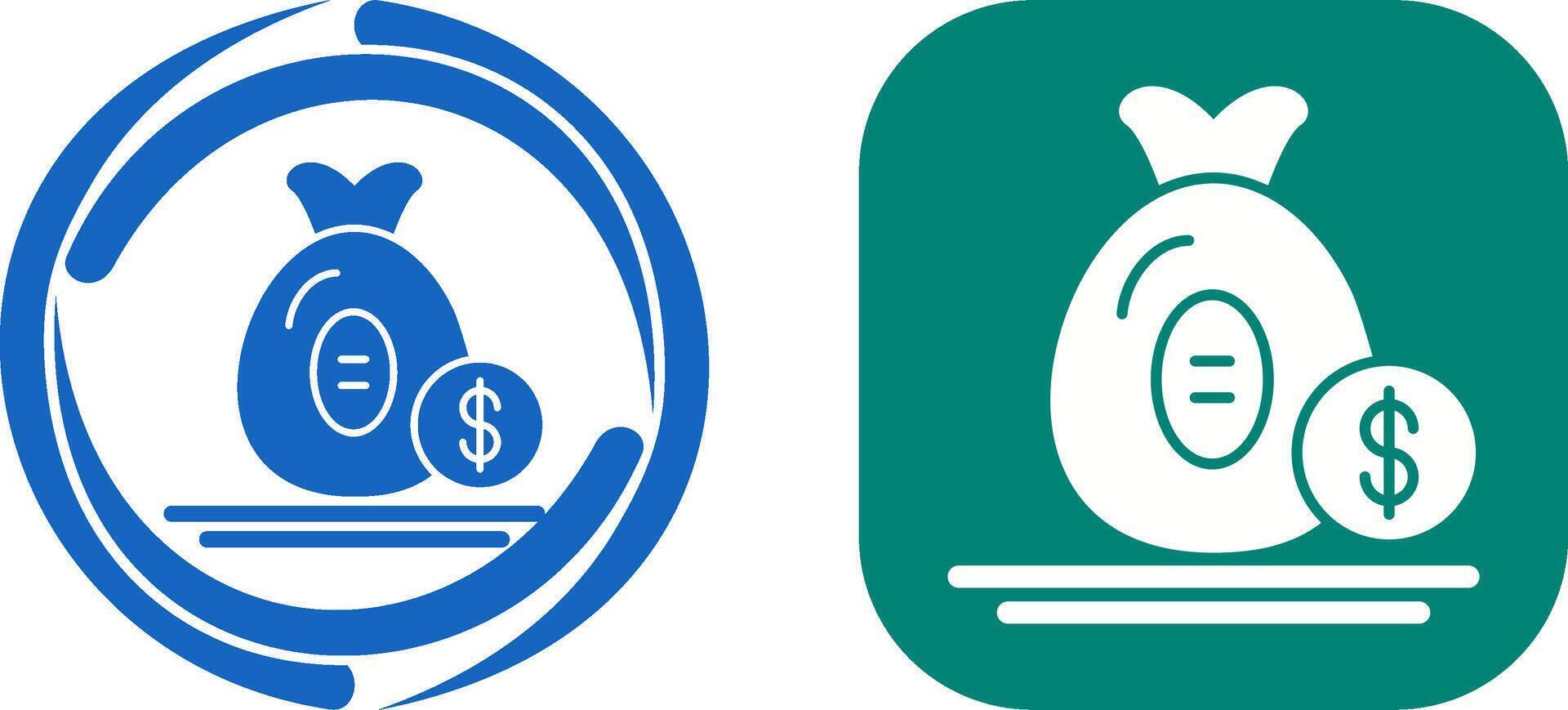 Money Bag Icon Design vector