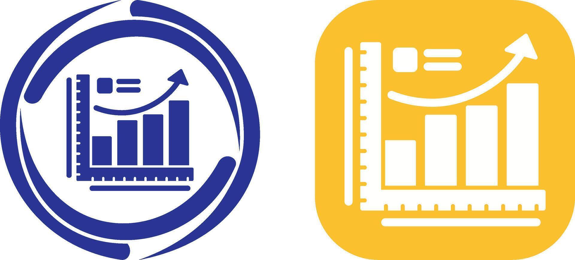 Growth Chart Icon Design vector