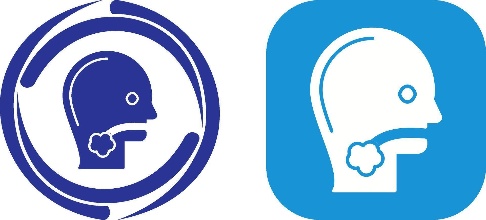 Throat Cancer Icon Design vector