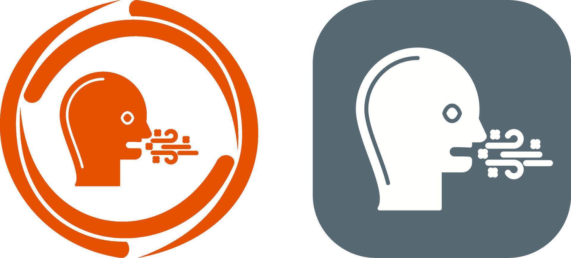 Bad Breath Icon Design vector