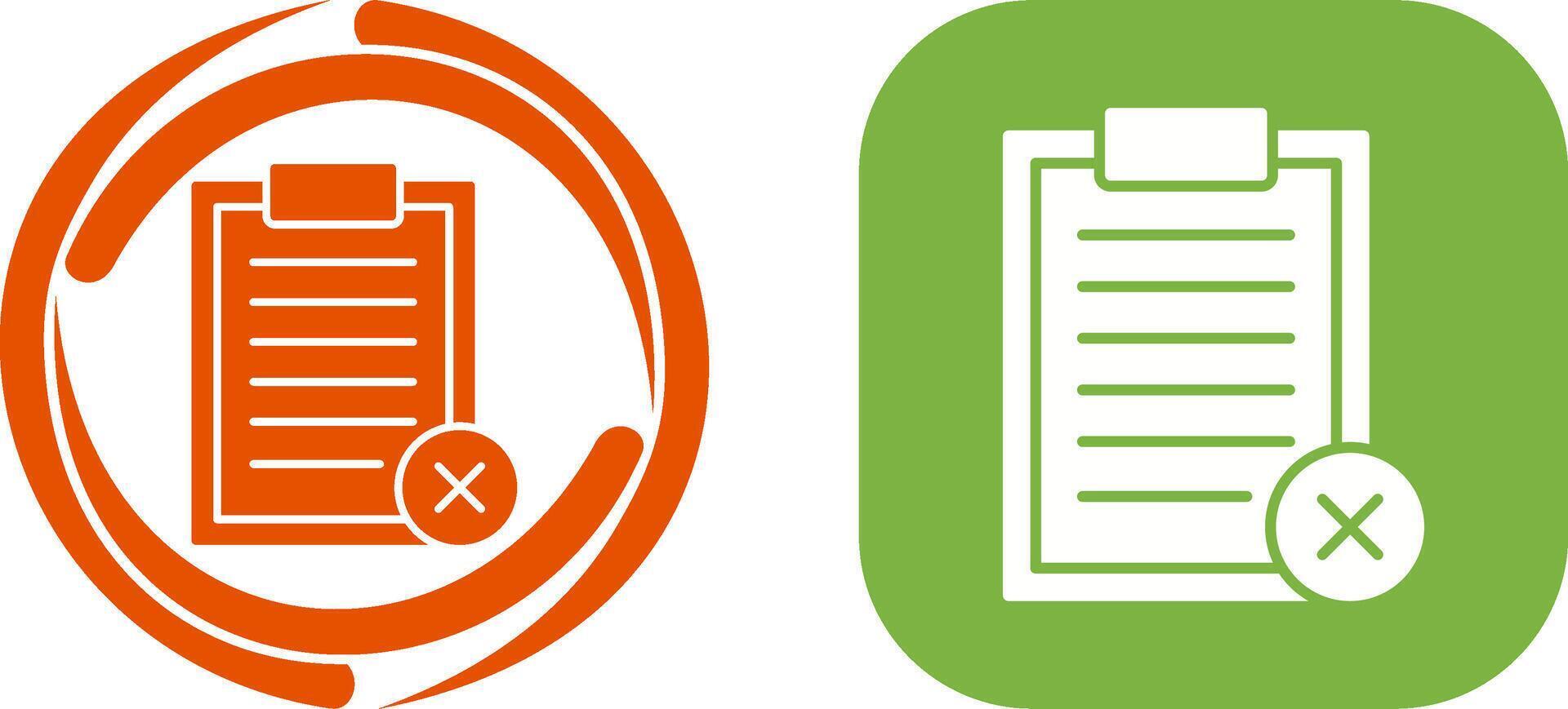 Rejected Icon Design vector