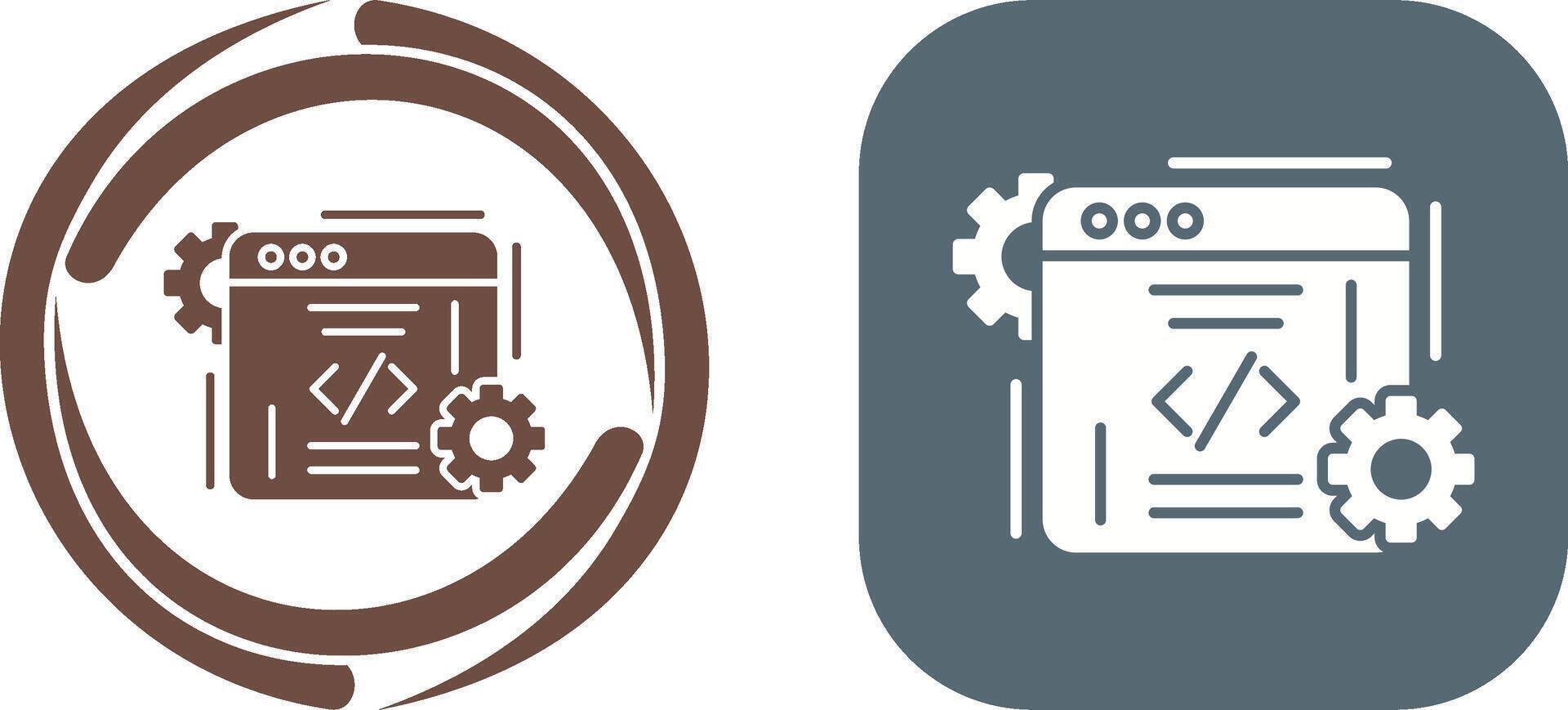 Coding Icon Design vector