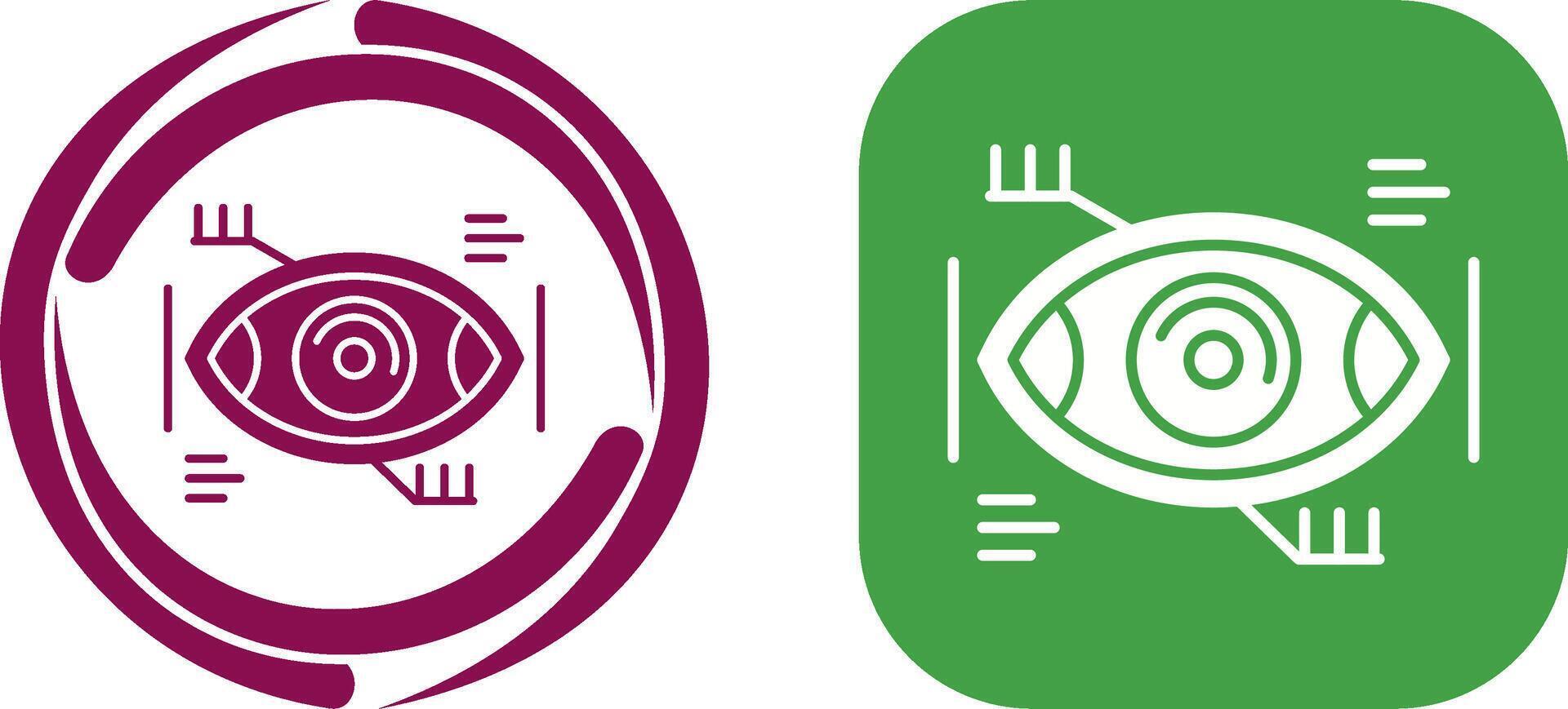 Eye Recongnition Icon Design vector