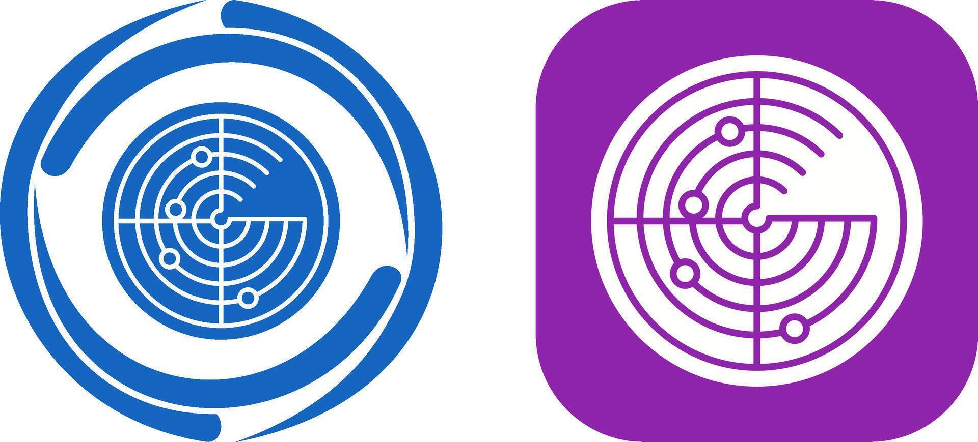 Radar Icon Design vector