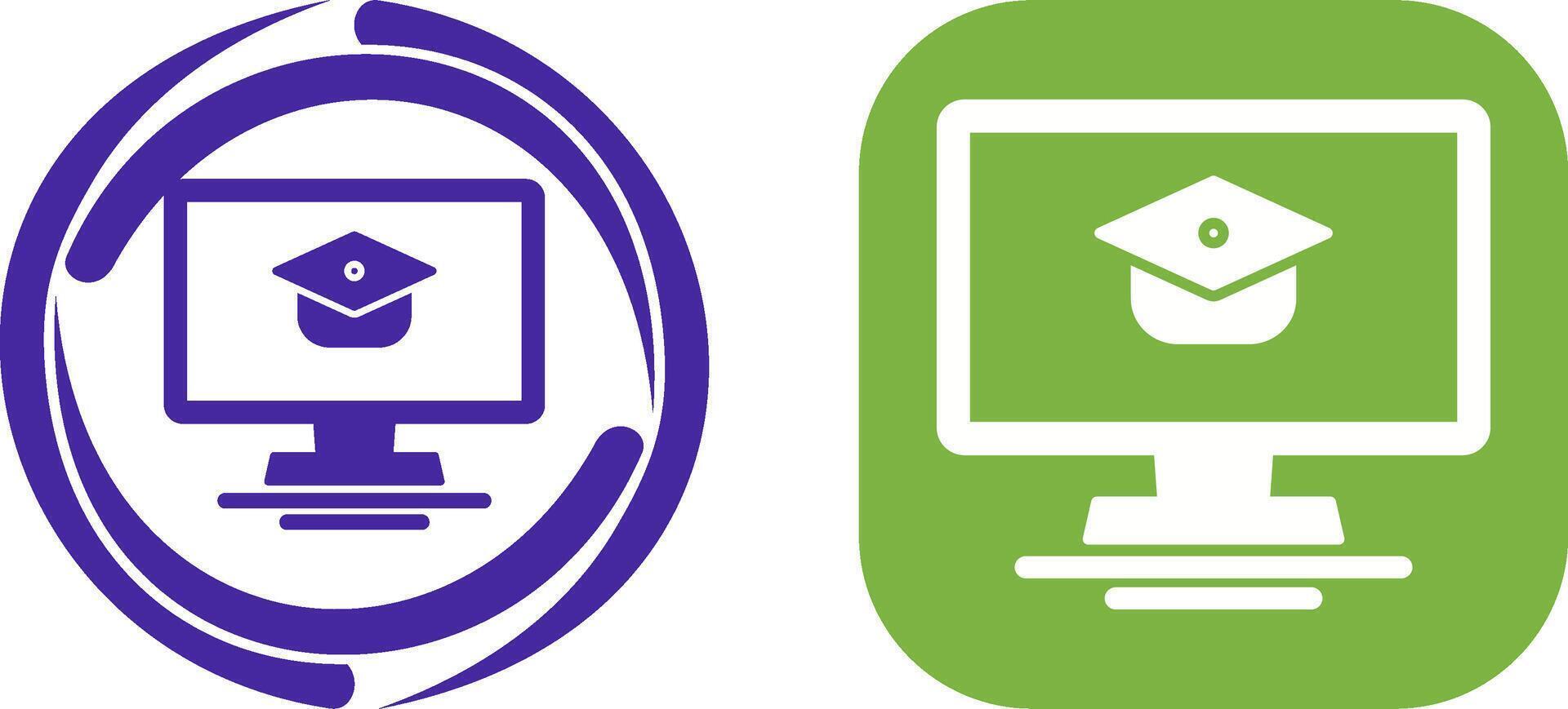 Online Course Icon Design vector
