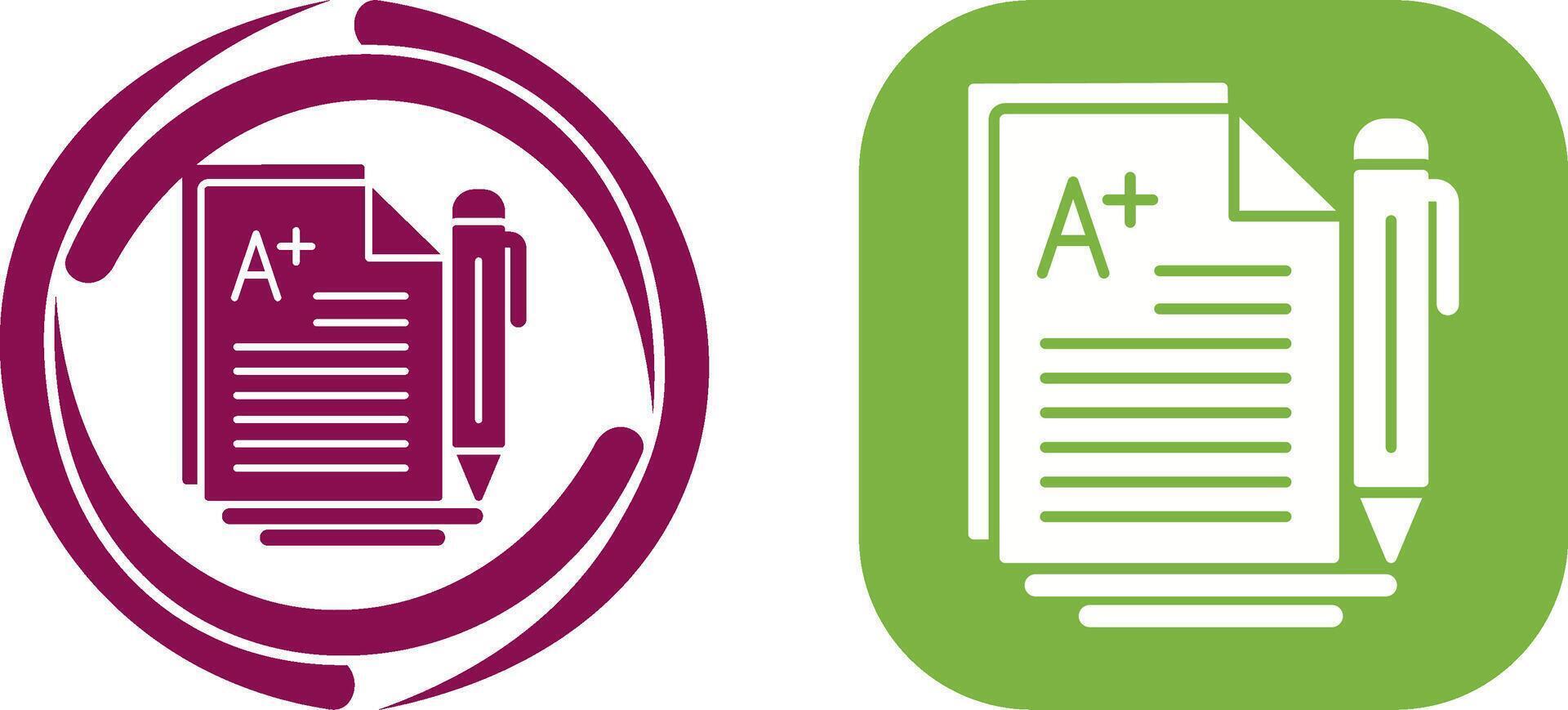 A Grade Icon Design vector