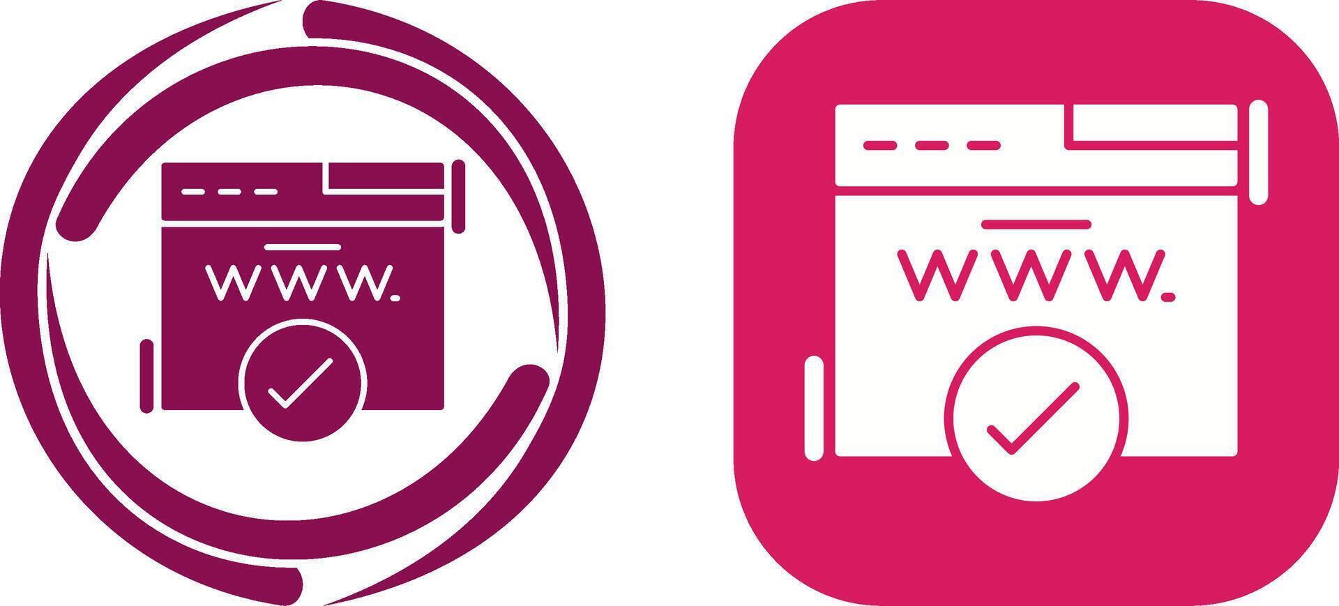 Domain Icon Design vector