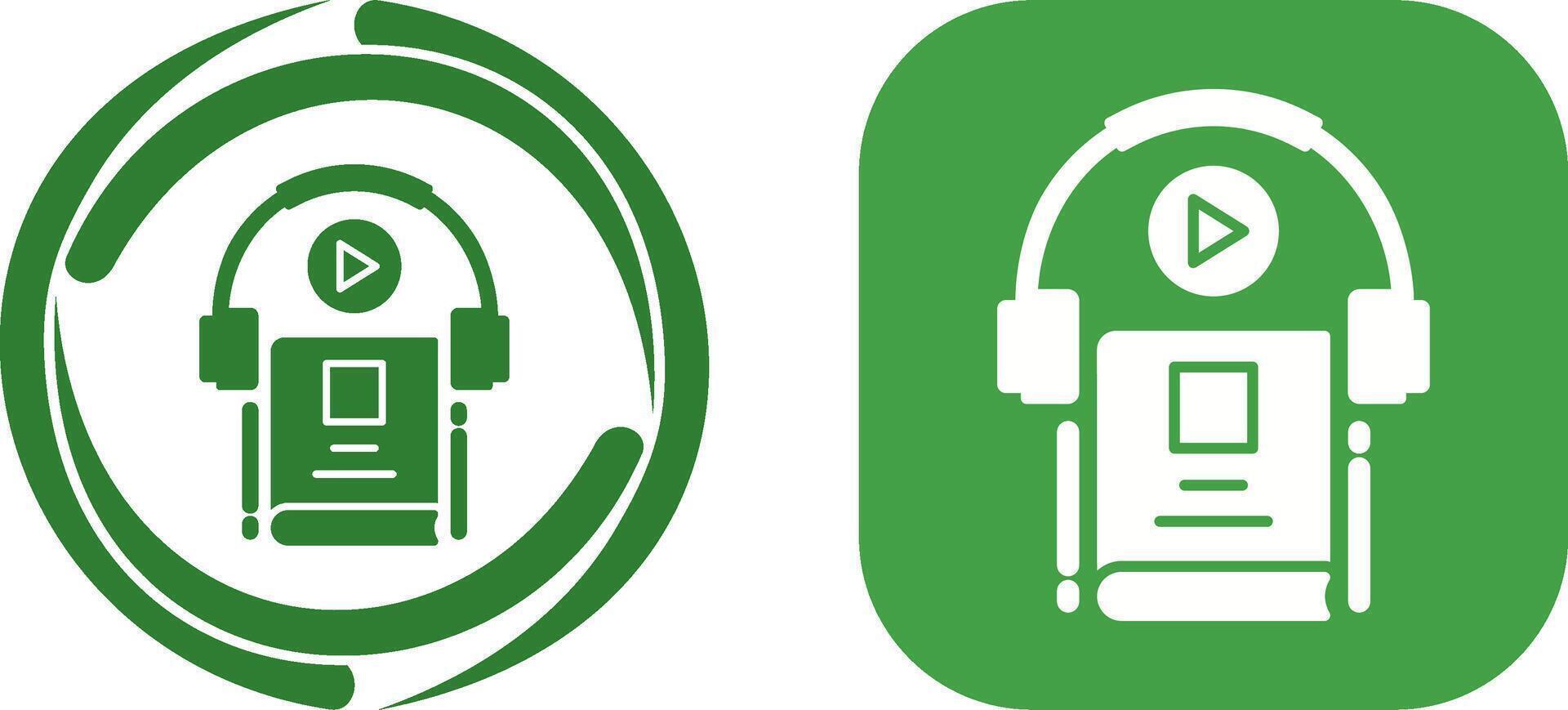 Audio Book Icon Design vector