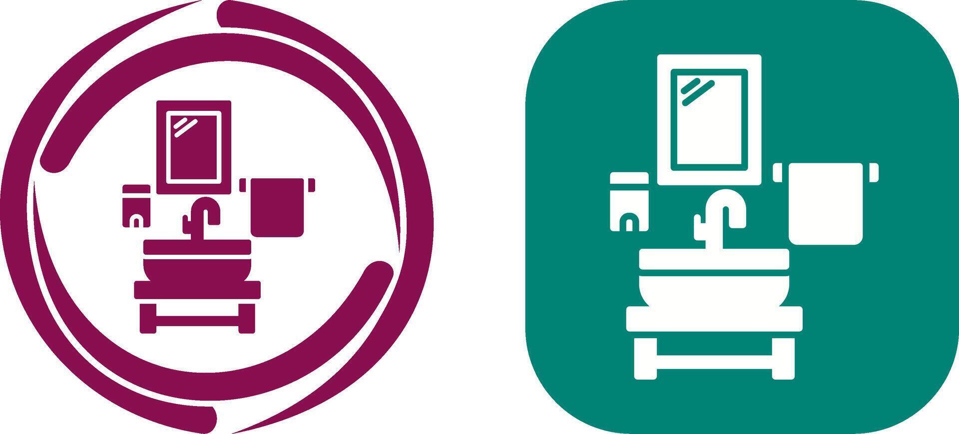 Washbasin Icon Design vector