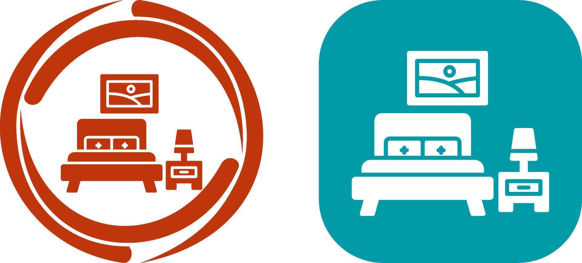 Bedroom Icon Design vector