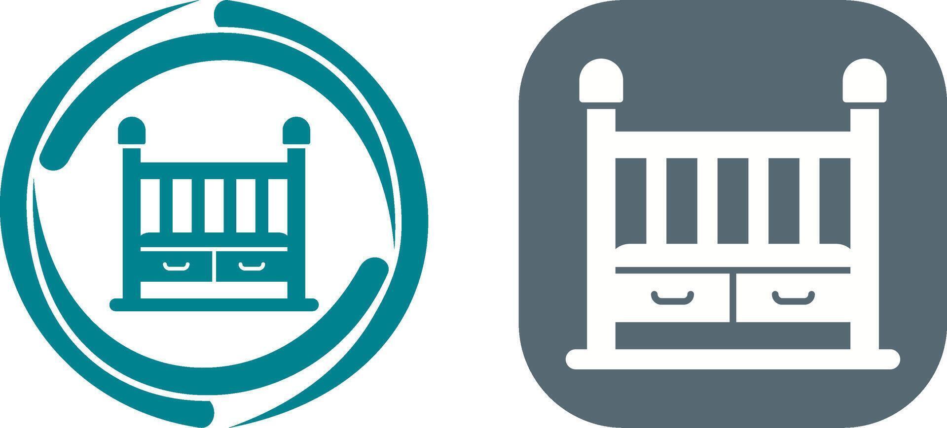 Baby Crib Icon Design vector