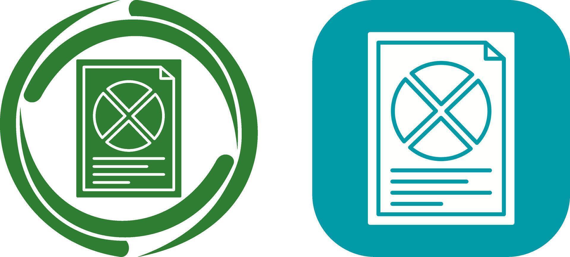 Pie Chart Icon Design vector