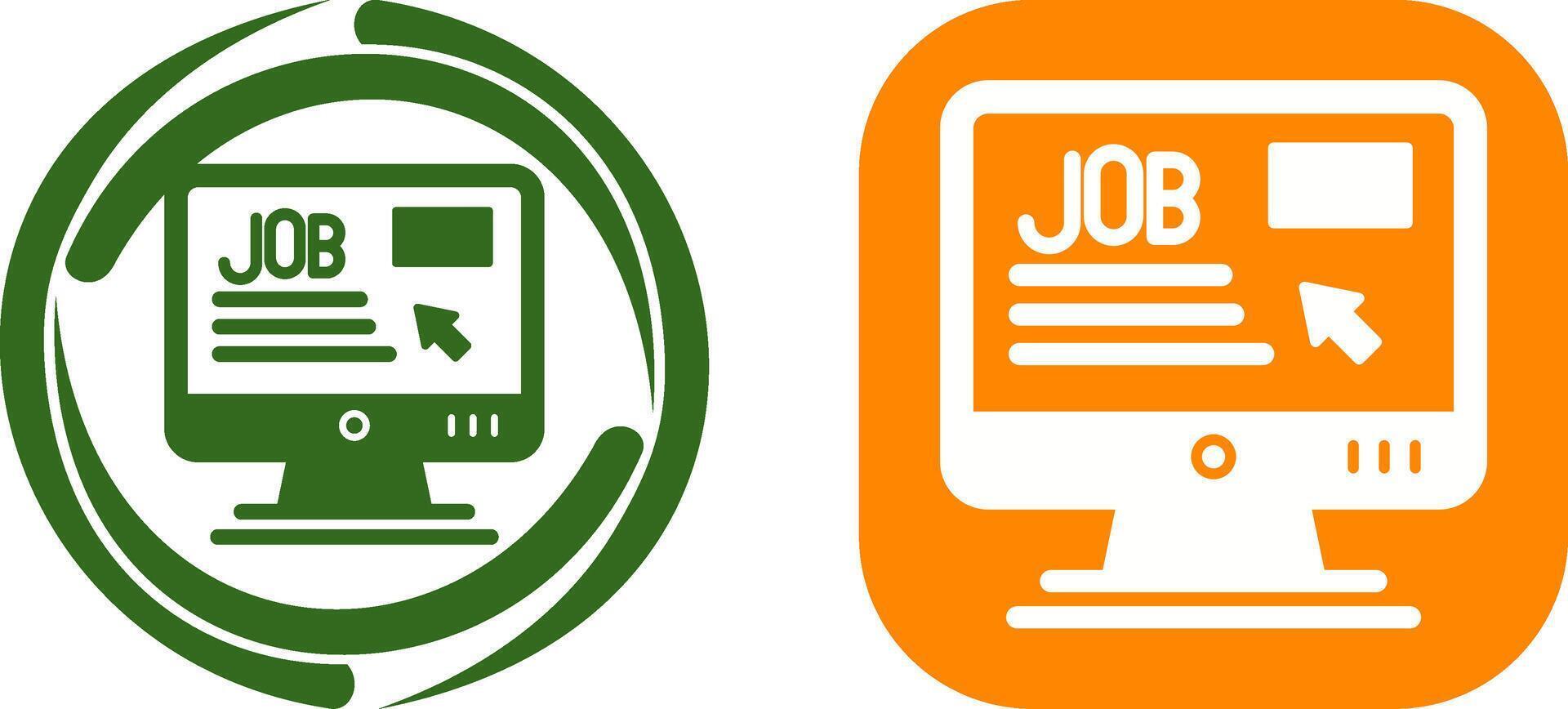 Online Job Icon Design vector