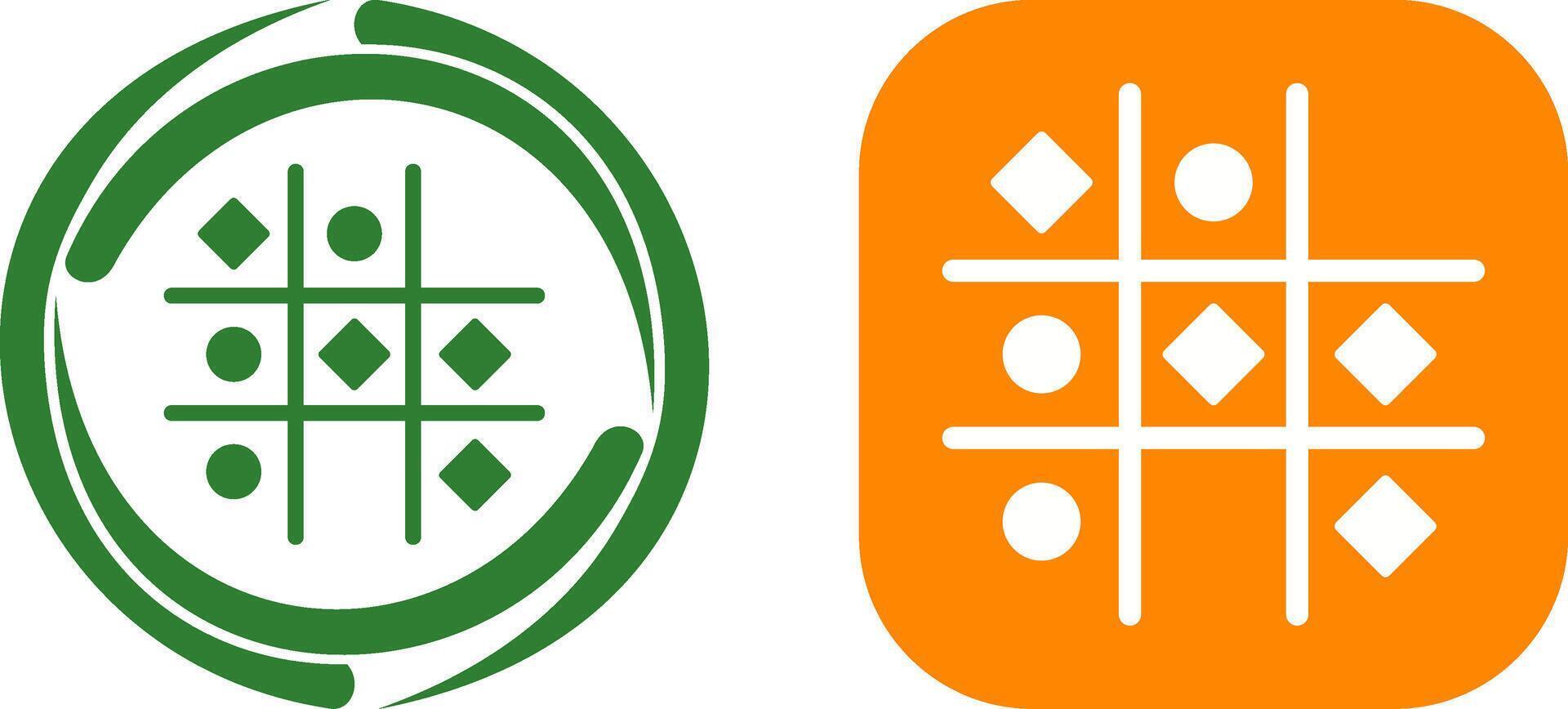 Tic Tac Toe Icon Design vector