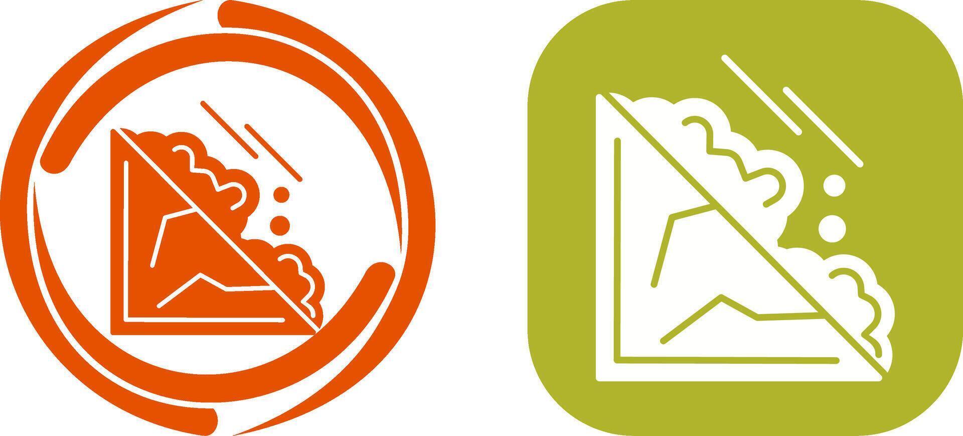 Avalanche Icon Design vector