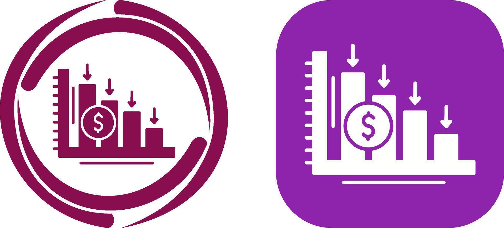 Loss Icon Design vector