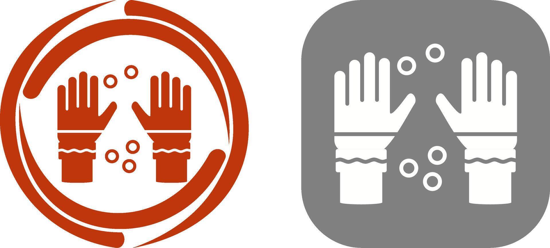 Winter Gloves Icon Design vector