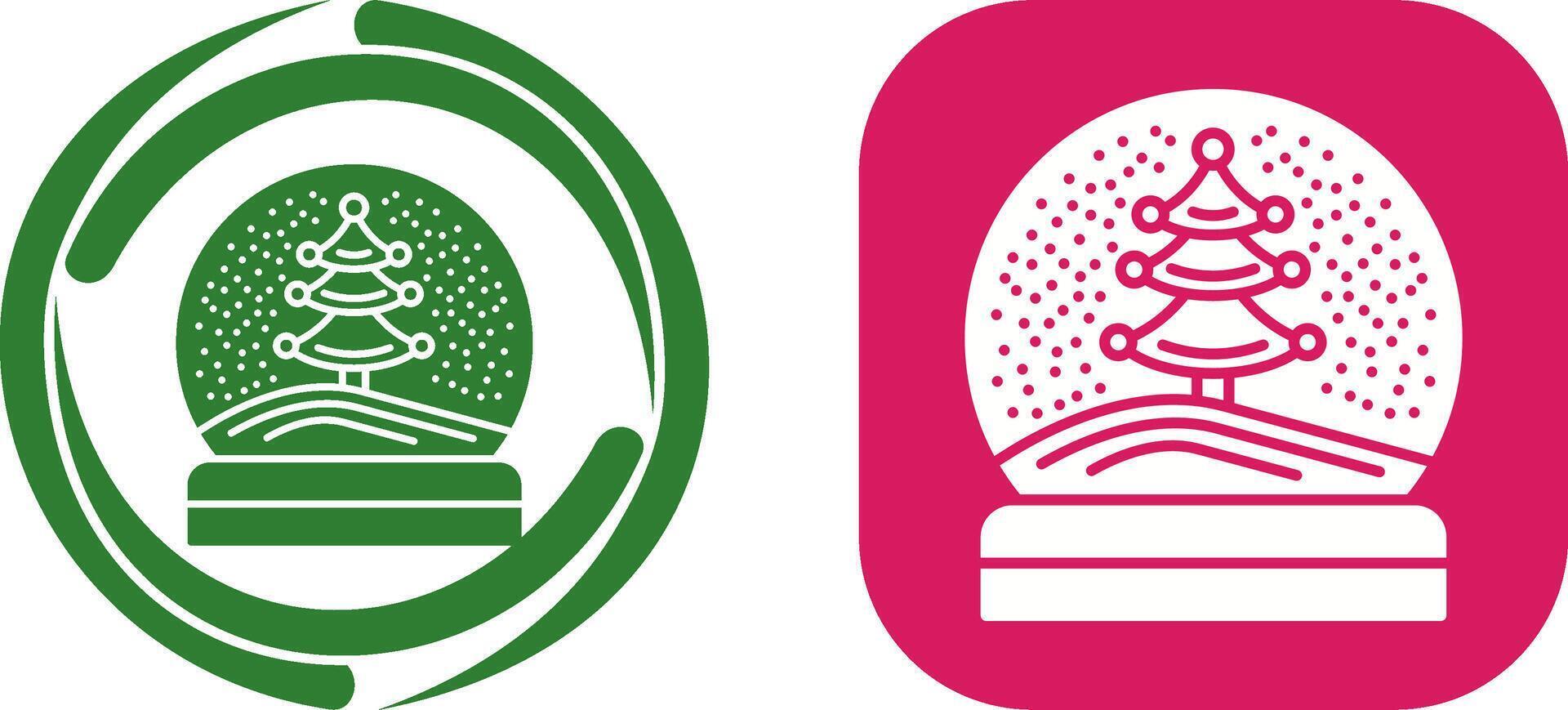 Snow Glob Icon Design vector