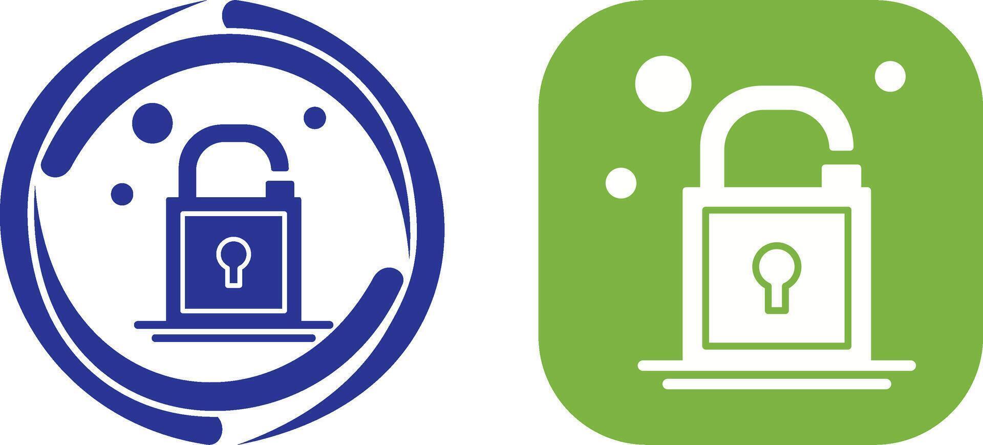 Open Lock Icon Design vector
