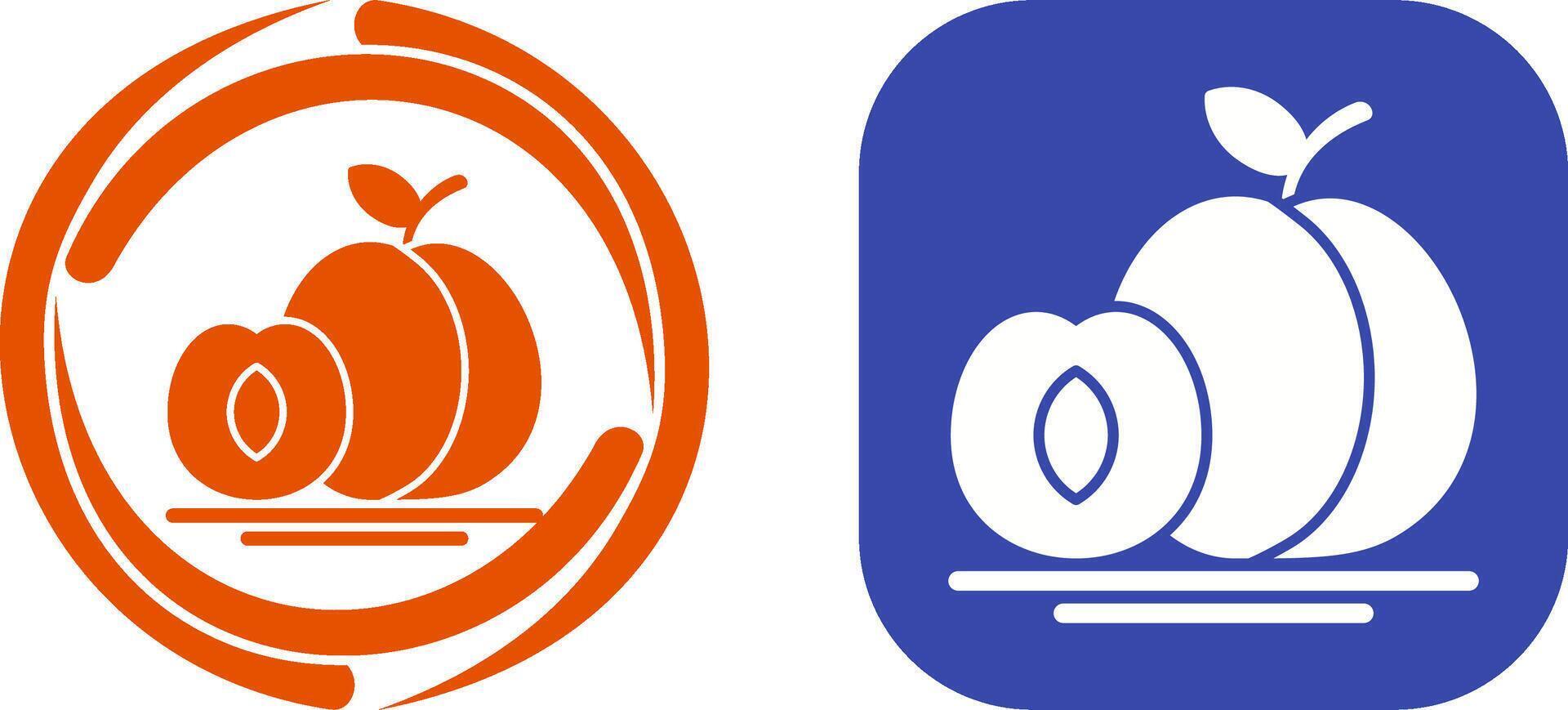 Apricot Icon Design vector