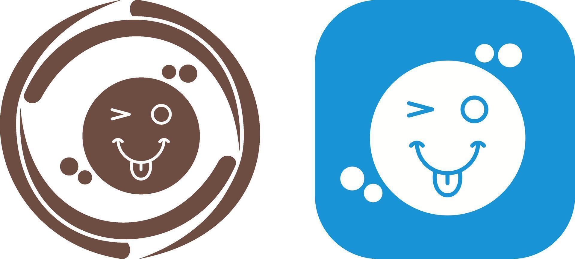 Tongue Out Icon Design vector