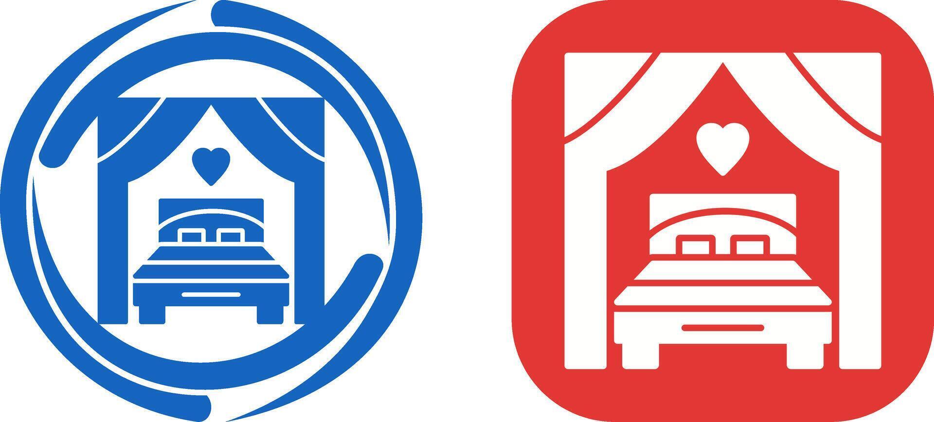 Bed Icon Design vector