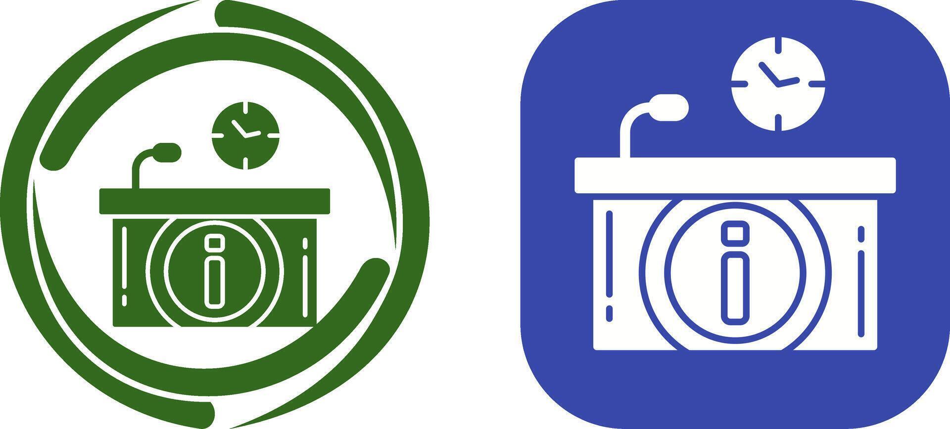 Information Desk Icon Design vector