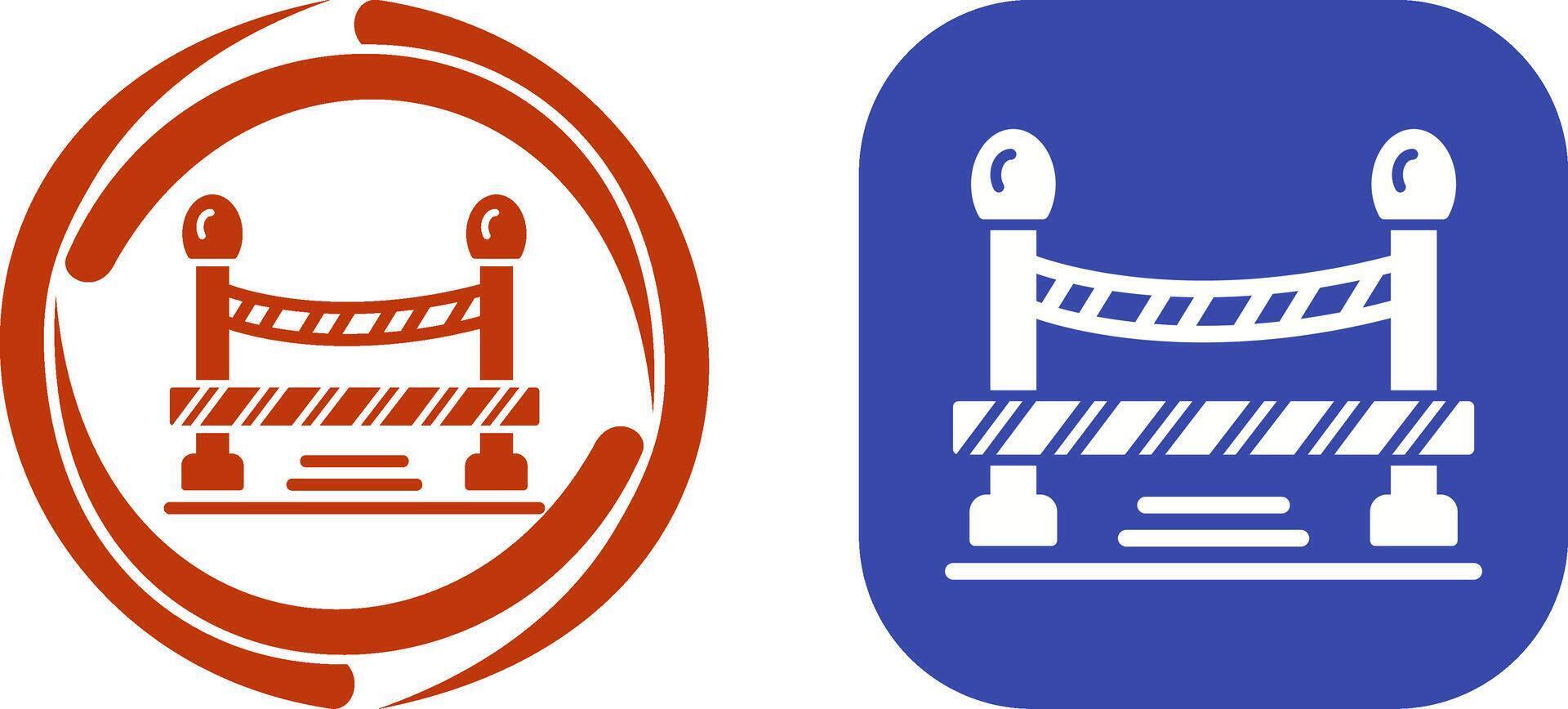 Do Not Cross Line Icon Design vector
