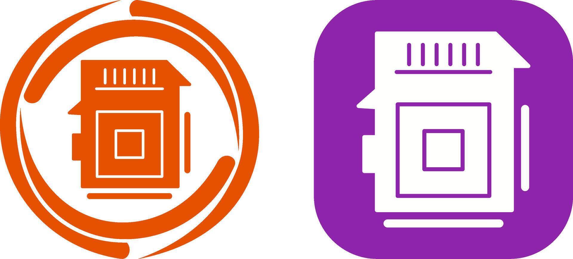 Sd Card Icon Design vector