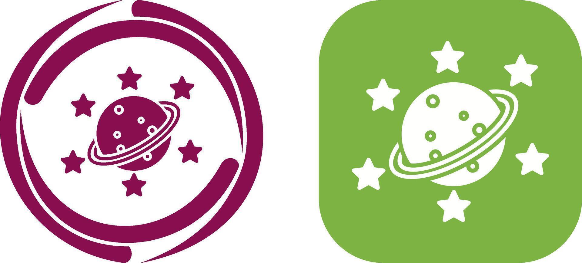 Saturn Icon Design vector