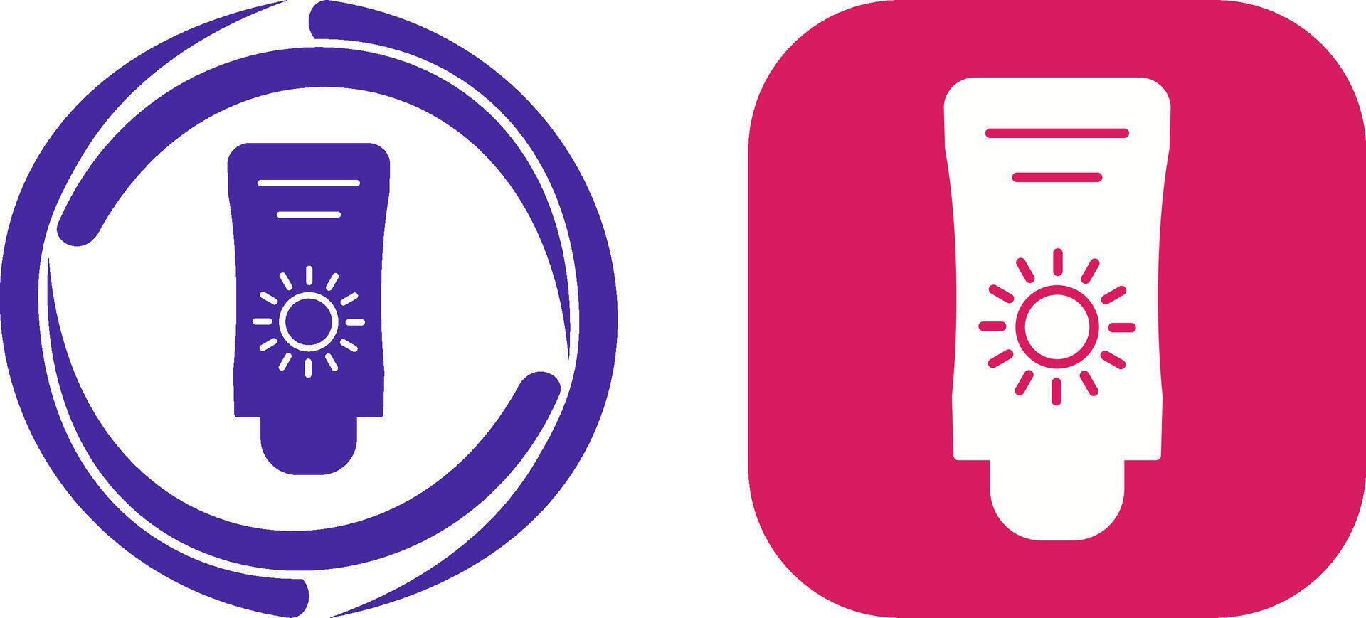 Sun Cream Icon Design vector