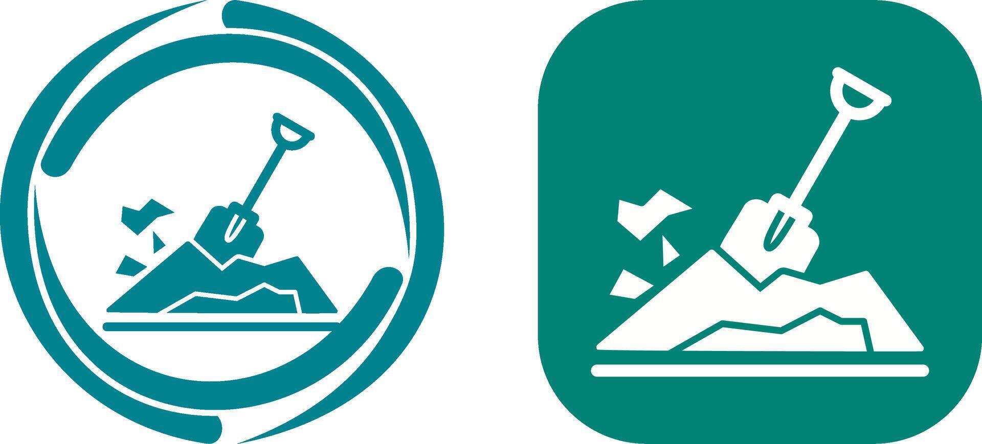 Digging Icon Design vector