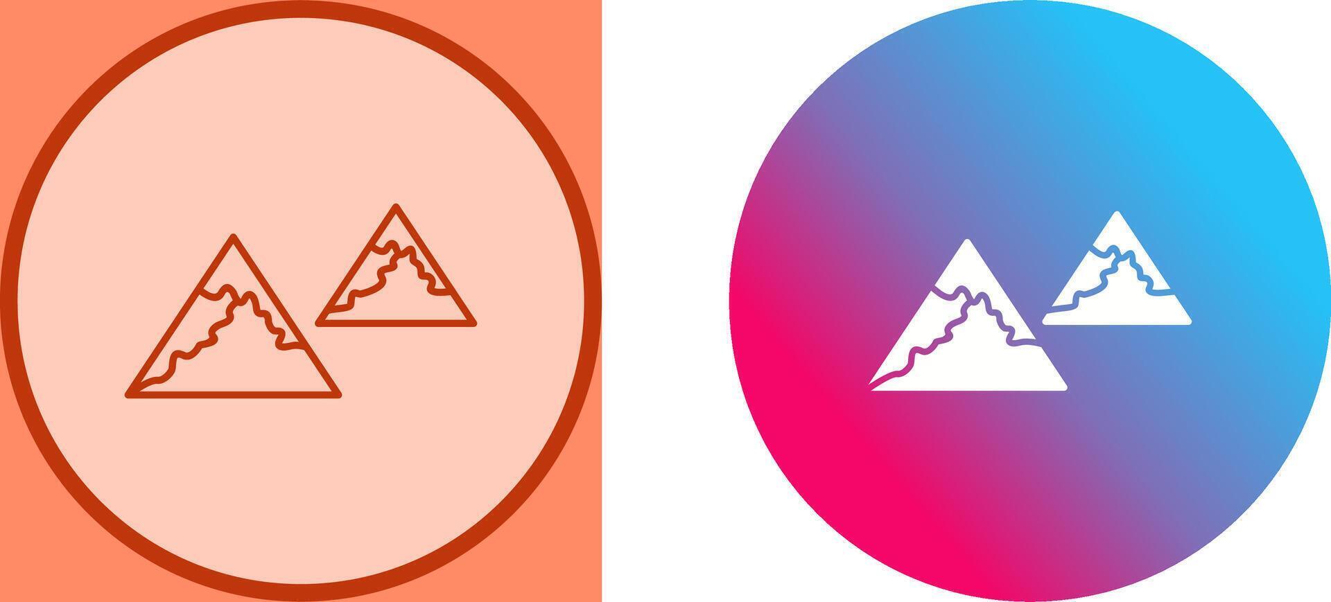 Unique Mountains Icon Design vector
