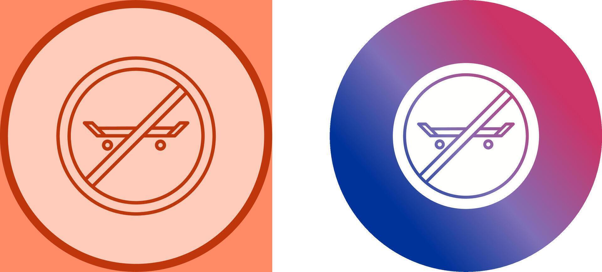 No Skating Icon Design vector