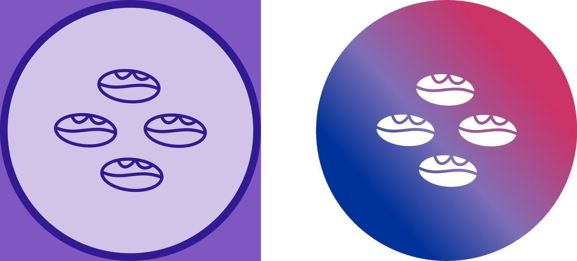 Coffee Beans Icon Design vector