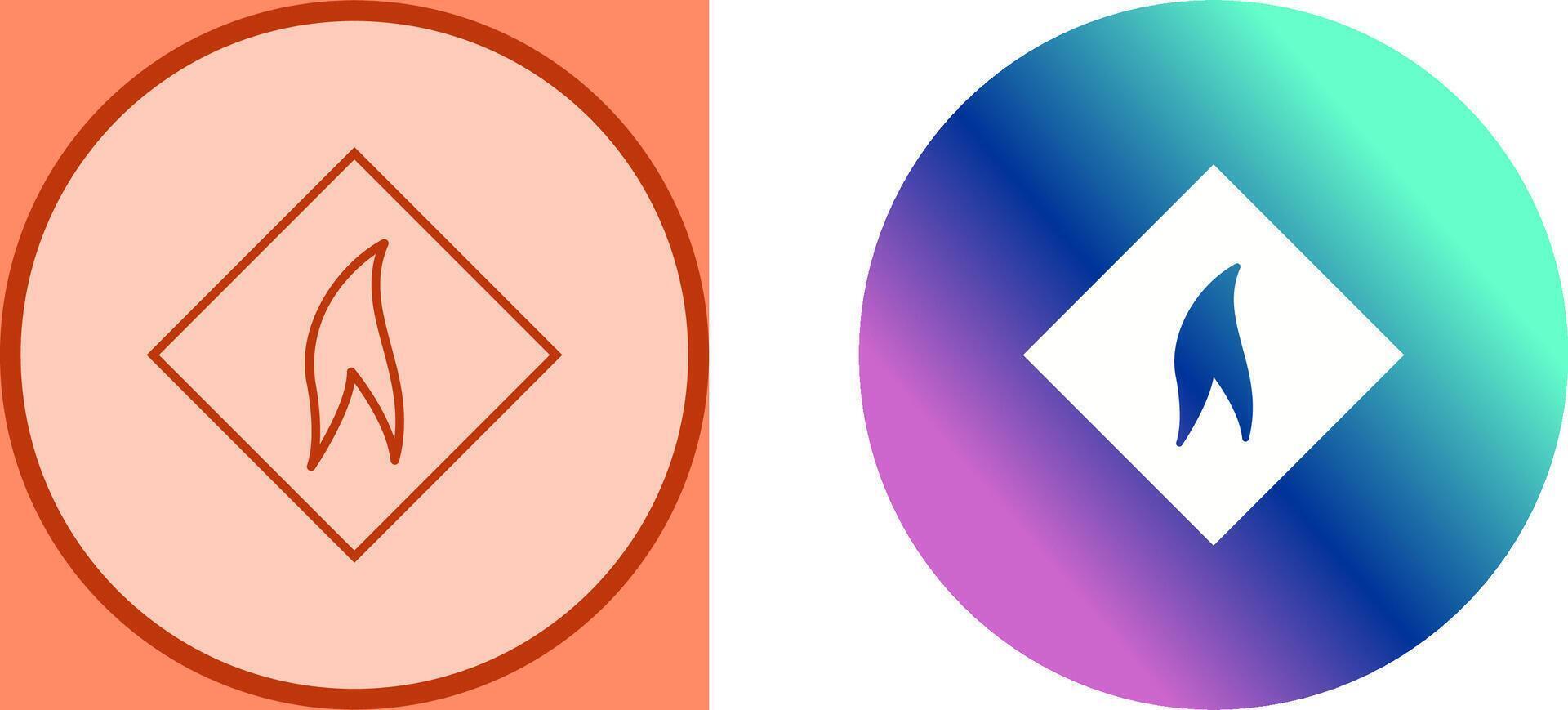 Flammable Material Icon Design vector
