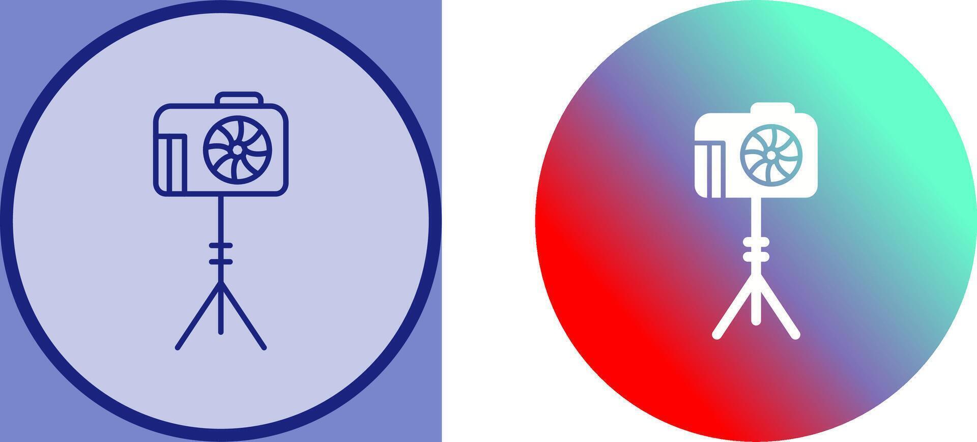 Unique Camera Stand Icon Design vector