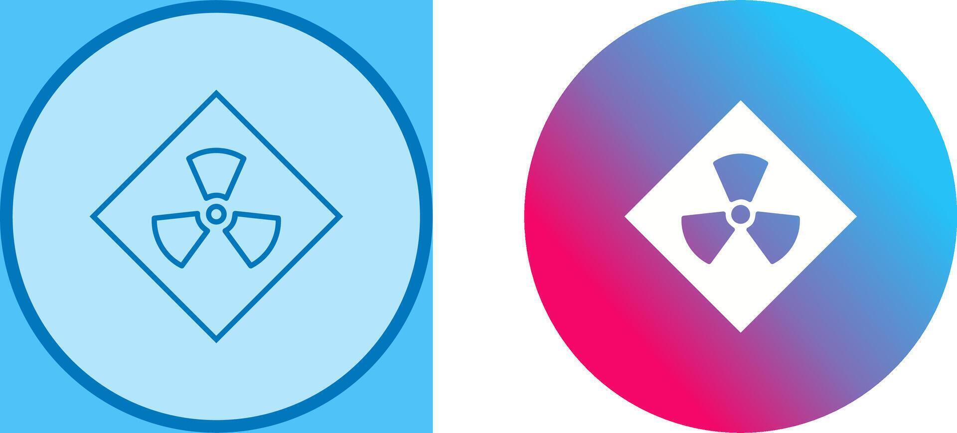 Radiation Icon Design vector