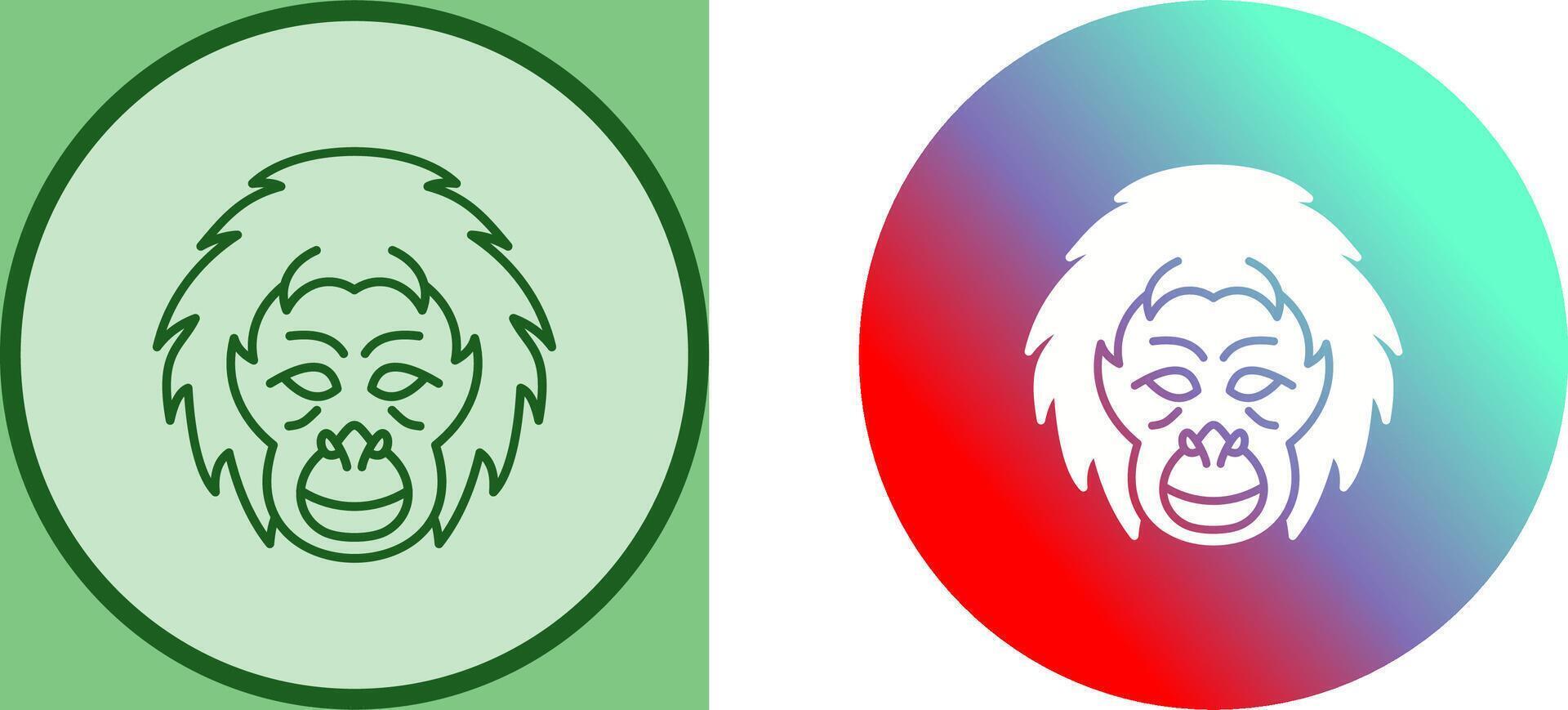 Orangutan Icon Design vector