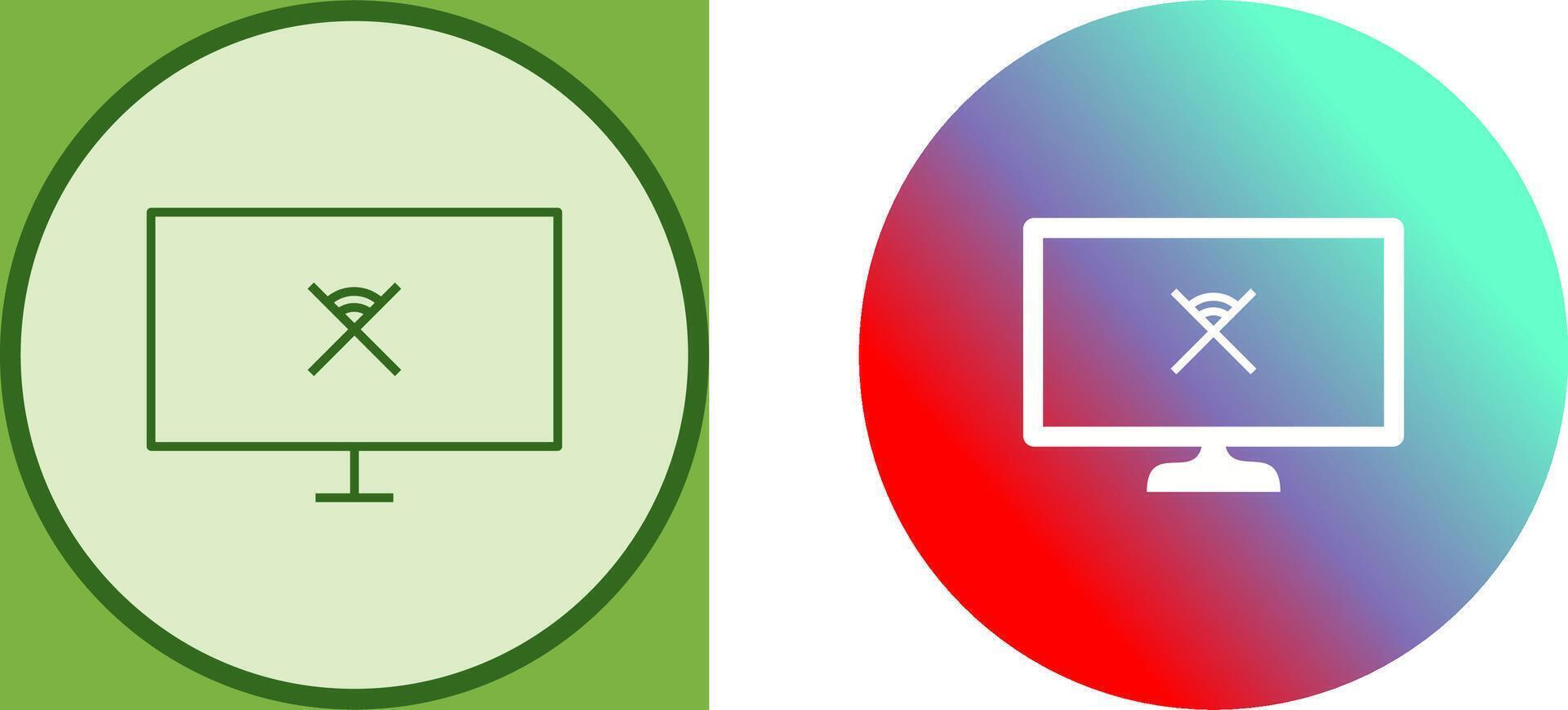 Unique Disconnected Network Icon Design vector